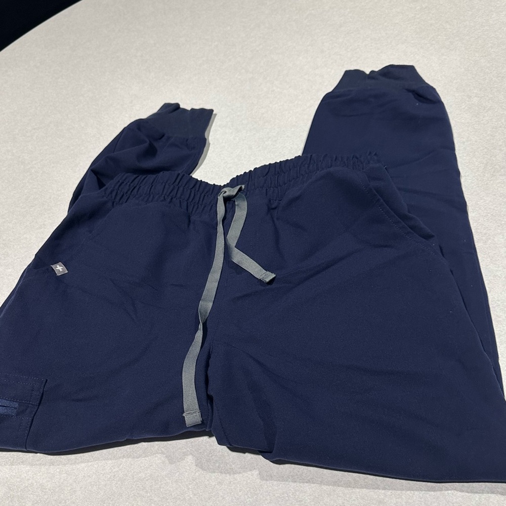Figs Scrub Pants Joggers Size Small Petite  Navy Blue